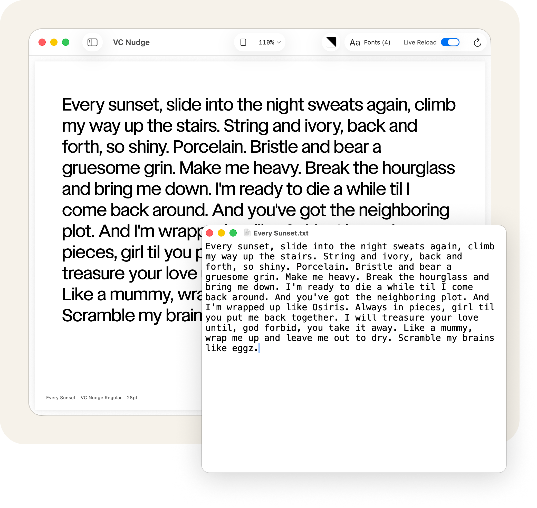 Hellbox with a linked text file updating live