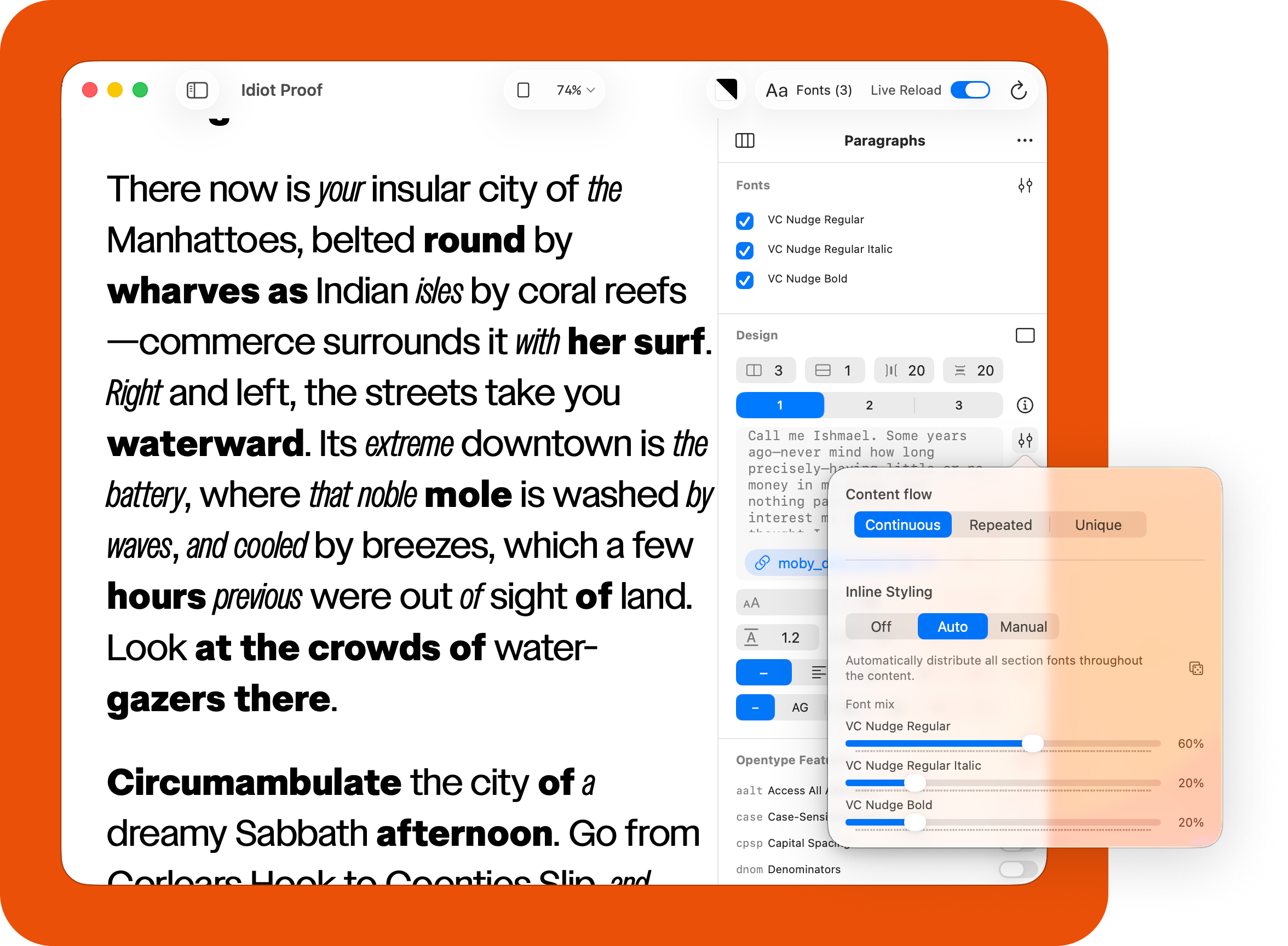 Inline font mixing in Hellbox