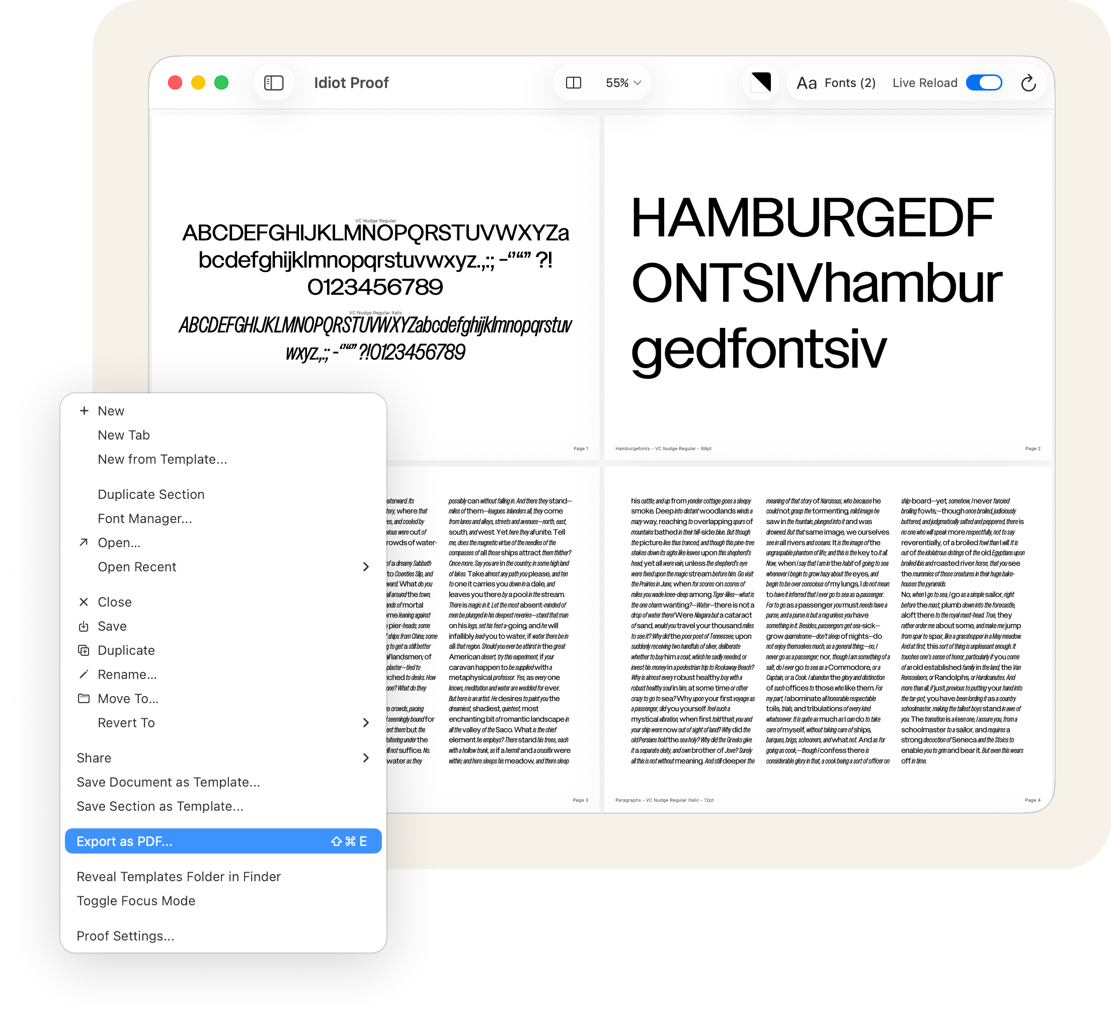 Live PDF preview in Hellbox